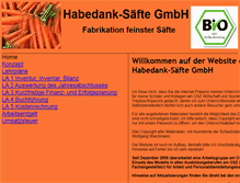 Tablet Screenshot of habedank-saefte.de